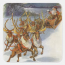 Search for vintage reindeer stickers Santa