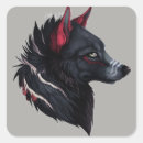 Search for fantasy wolf stickers Black