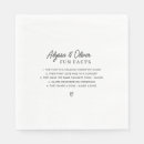 Search for couple fun facts wedding napkins Modern