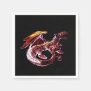 Search for dragons napkins Red