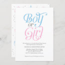 Search for boy or girl gender reveal invitations Simple