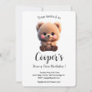 Search for minimalist 1st birthday invitations Teddy bear
