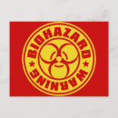 Search for biohazard postcards Warning