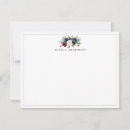 Search for floral border note cards Navy blue