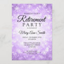 Search for womans purple retirement party invitations Elegant
