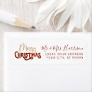 Search for red gold return address labels Traditional