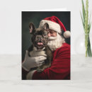 Search for frenchie christmas cards Santa
