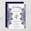 Search for navy blue lace wedding invitations Formal