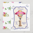Search for hot air balloon 1st birthday invitations Floral