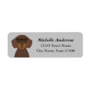 Search for dachshund return address labels Puppy