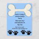 Search for paw print birthday invitations Bone