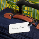 Search for trendy luggage tags Handwritten script