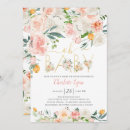 Search for pink gold floral baby shower invitations Modern