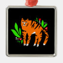 Search for tiger christmas tree decorations Red