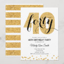 Search for glitter 40th birthday invitations Fortieth