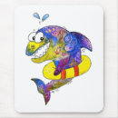 Search for funny swimming mousepads Shark