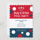 Search for pool 4th of july invitations Red white and blue