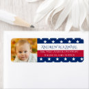 Search for blue 1st birthday return address labels 4th of july