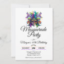 Search for masquerade mask birthday invitations Mardi gras
