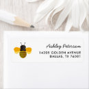 Search for bumble bee birthday return address labels Cute