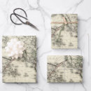 Search for vintage map wrapping paper World
