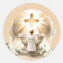 Search for baby boy christening stickers Gold cross