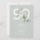 Search for floral 90th birthday invitations Ninety