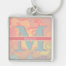 Search for pretty monogram key rings Initial