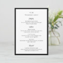 Search for black and white wedding menus Modern