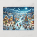 Search for village scene postcards Winter