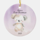Search for baby koala christmas tree decorations Baby's first christmas