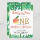 Search for one sweet peach birthday invitations Summer