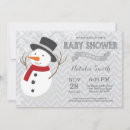 Search for a snowman with baby shower invitations Snowflake