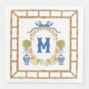Search for crest monogram napkins Blue