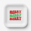 Search for retro christmas paper plates Typography