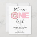 Search for miss onederful birthday invitations Cute