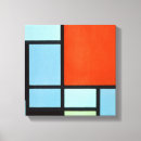 Search for piet mondrian canvas prints Red