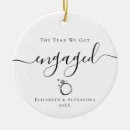 Search for engagement photo christmas tree decorations Newly engaged couple
