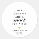 Search for love is sweet wedding stickers Chic