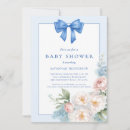 Search for blue floral baby shower invitations Simple