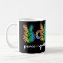 Search for peace symbol mugs Heart
