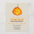 Search for modern seasonal invitations Pumpkin carving party