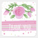 Search for pink floral thank you stickers Girls baby shower