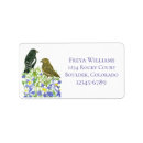 Search for flowers and birds return address labels Wildflower