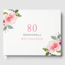 Search for 80th birthday guest books Elegant