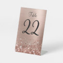 Search for pink metal table cards Rose gold