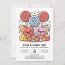 Search for lollipop birthday invitations Watercolor