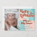 Search for abstract baby shower invitations Rainbow