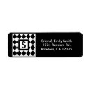 Search for diamond return address labels Black