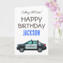 Search for for policeman birthday cards Police car